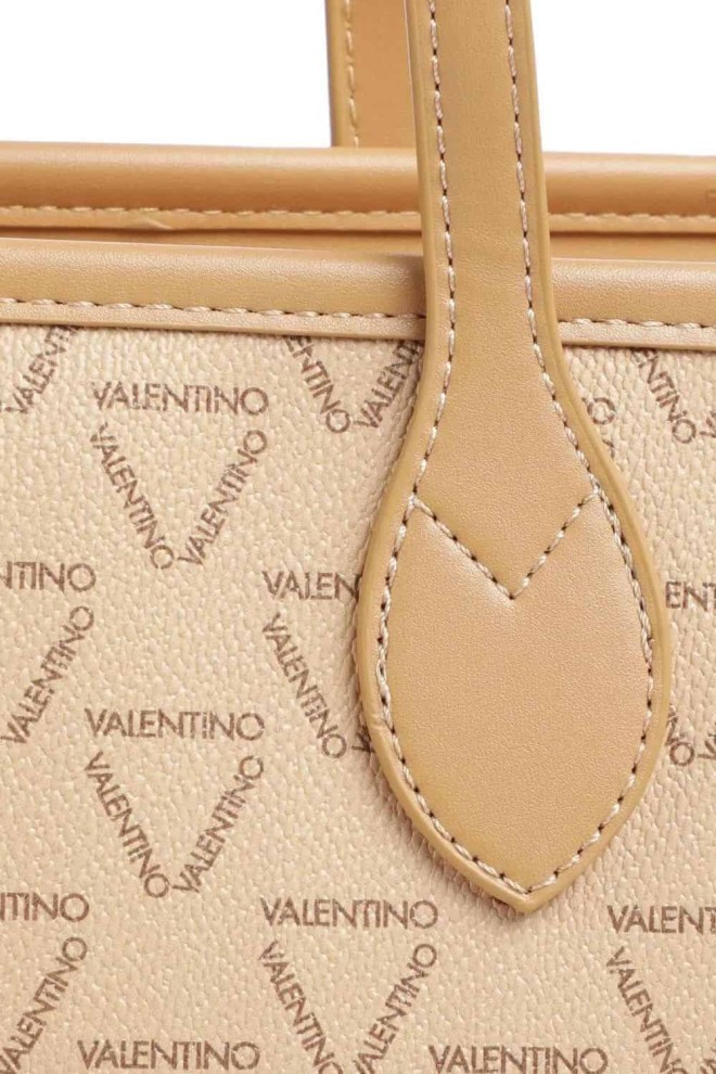 VALENTINO Велика бежева сумка для покупок Liuto