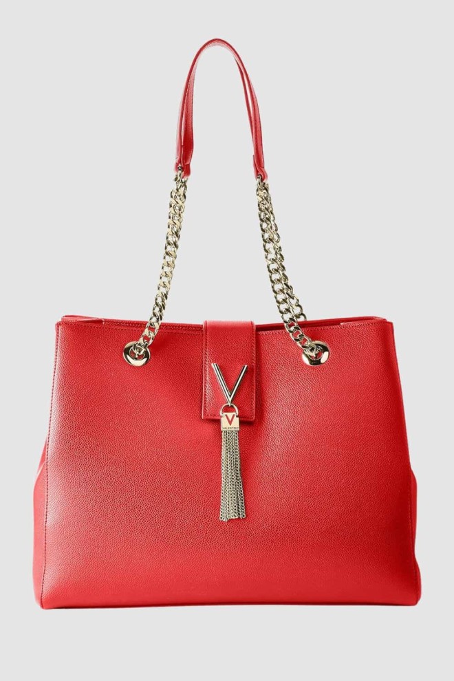 VALENTINO Large red Divina shopper bag