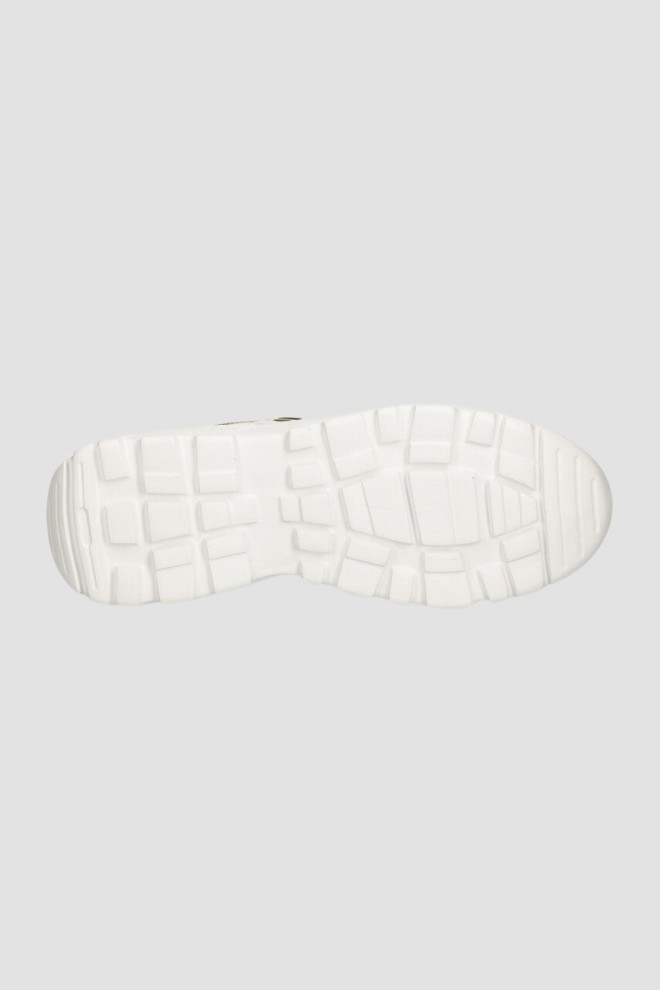 JUST CAVALLI Білі кросівки із золотим логотипом Fondo Casper