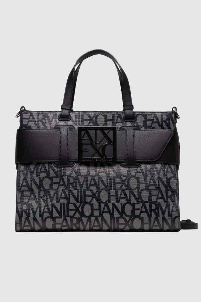 ARMANI EXCHANGE Czarno-beżowa torebka klasyczna