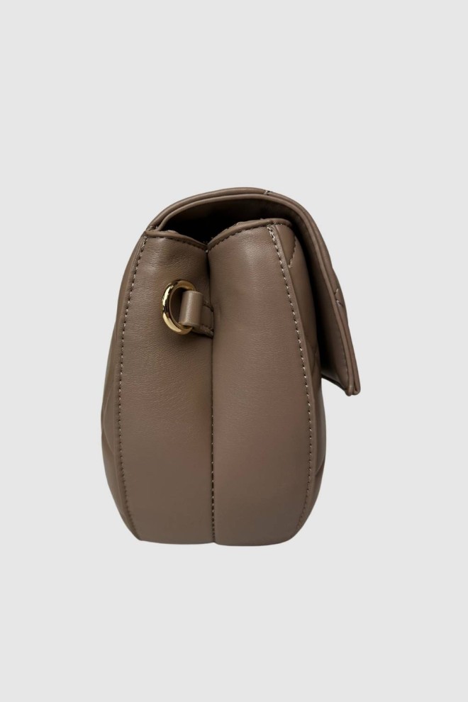 VALENTINO Стьобана коричнева сумка з клапаном для великих дітей