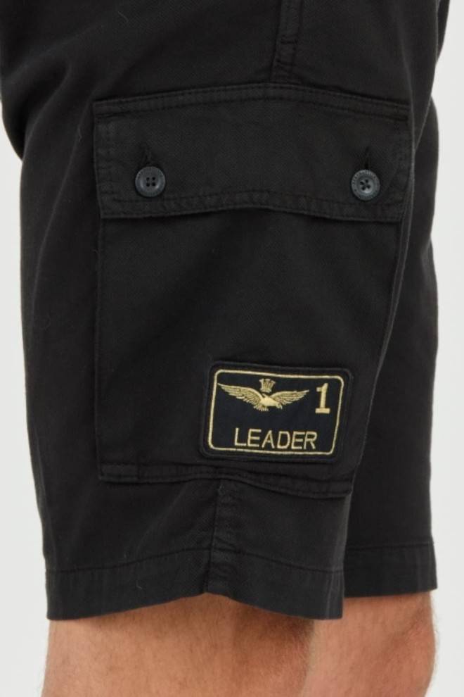 AERONAUTICA MILLITARE Black bermudas Frecce Tricolori