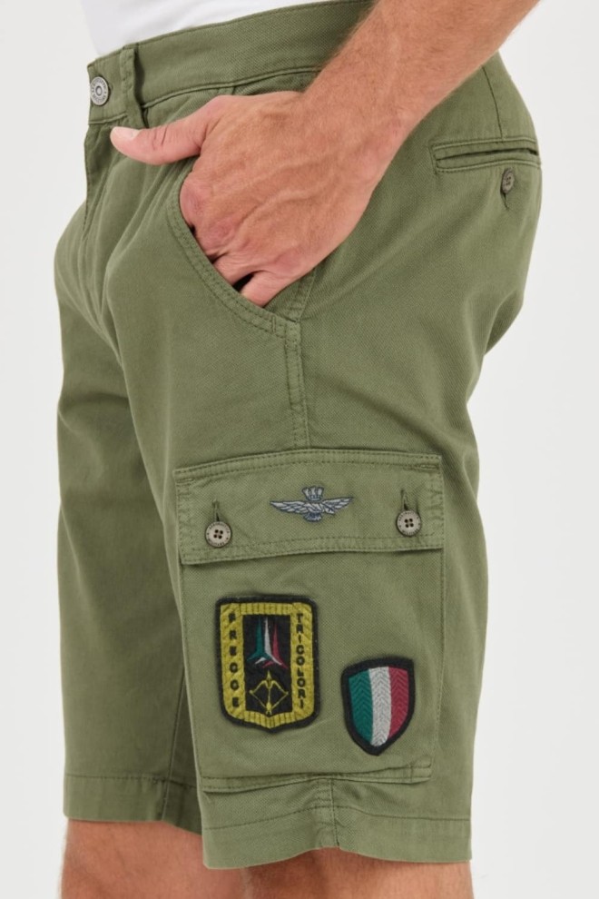 AERONAUTICA MILLITARE Green Frecce Tricolori Bermudas