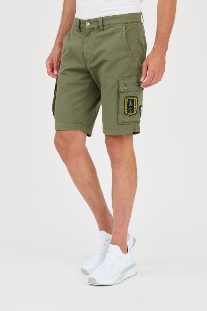 AERONAUTICA MILLITARE Green Frecce Tricolori Bermudas