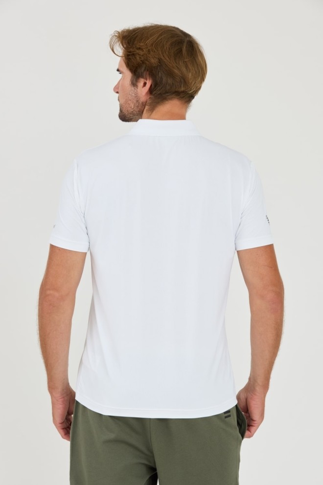 EA7 White Ventus 7 polo shirt