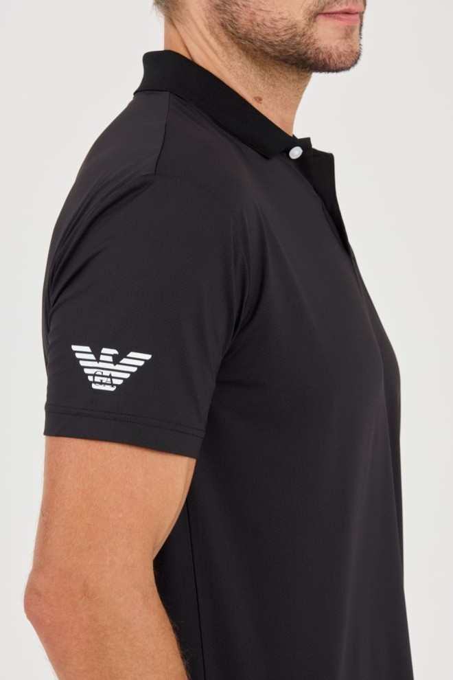 EA7 Black Ventus 7 polo shirt