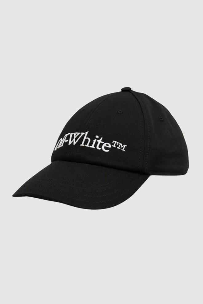 OFF-WHITE Black baseball cap with embroidered large logo