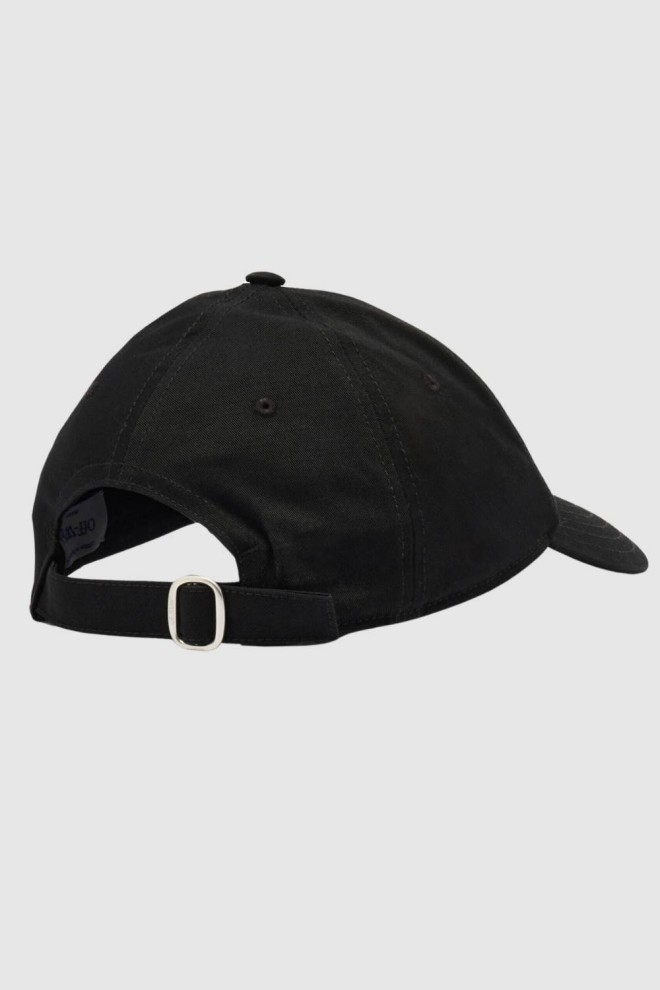 OFF-WHITE Black baseball cap with embroidered large logo