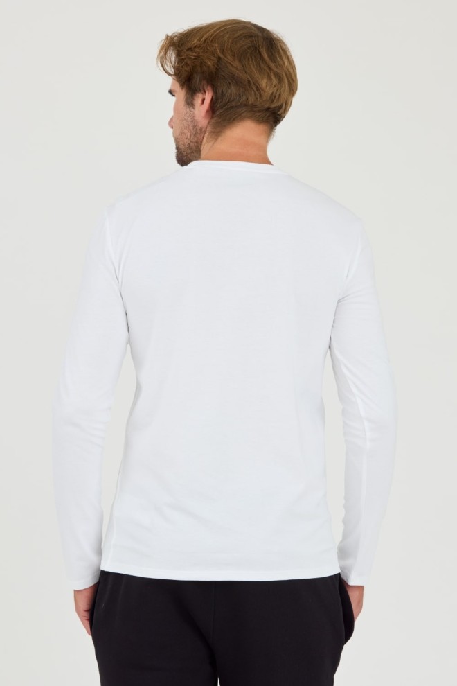 GUESS White Longsleeve Original Logo Tee