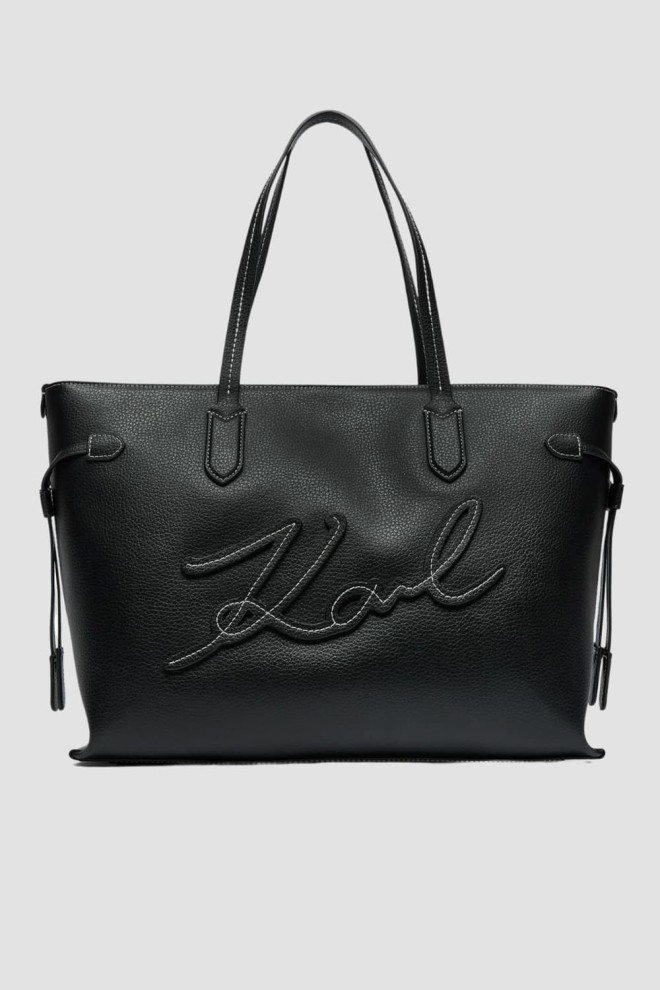 KARL LAGERFELD Black Shopper Klxav Mirum Tote