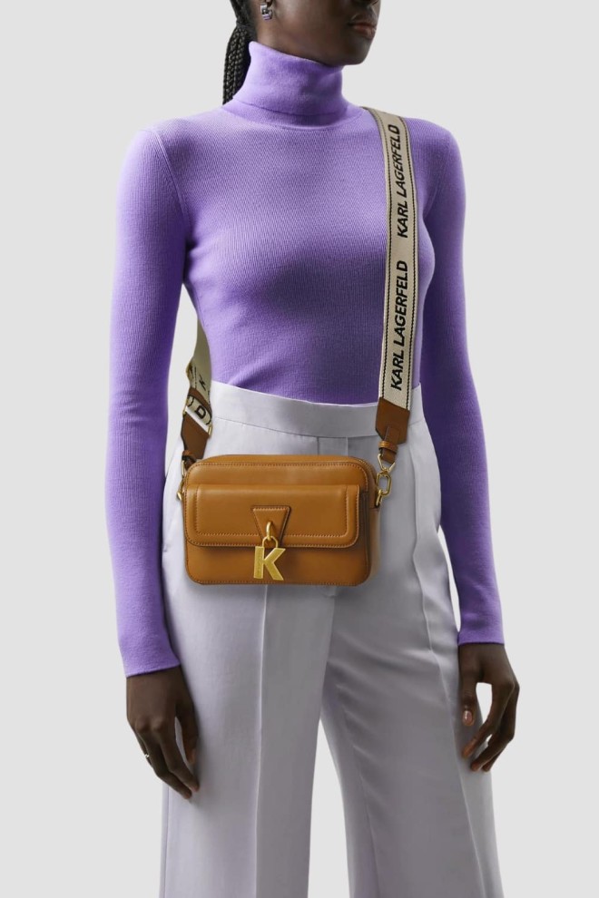 KARL LAGERFELD Brown K/lock Camerabag Handbag