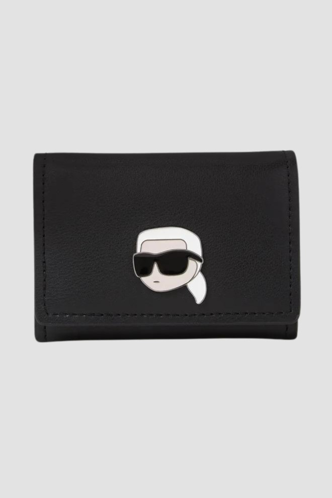 KARL LAGERFELD Black leather wallet K/icon 2.0