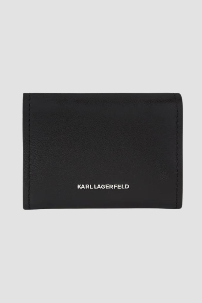 KARL LAGERFELD Black leather wallet K/icon 2.0