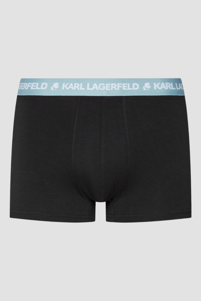 KARL LAGERFELD Zestaw czarnych bokserek 3PACKLogo Trunk Colorband