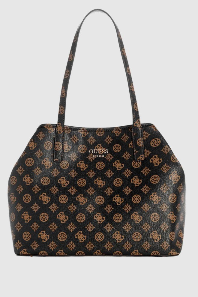 GUESS Коричнева сумка 2-в-1 Vikky II з логотипом GUESS