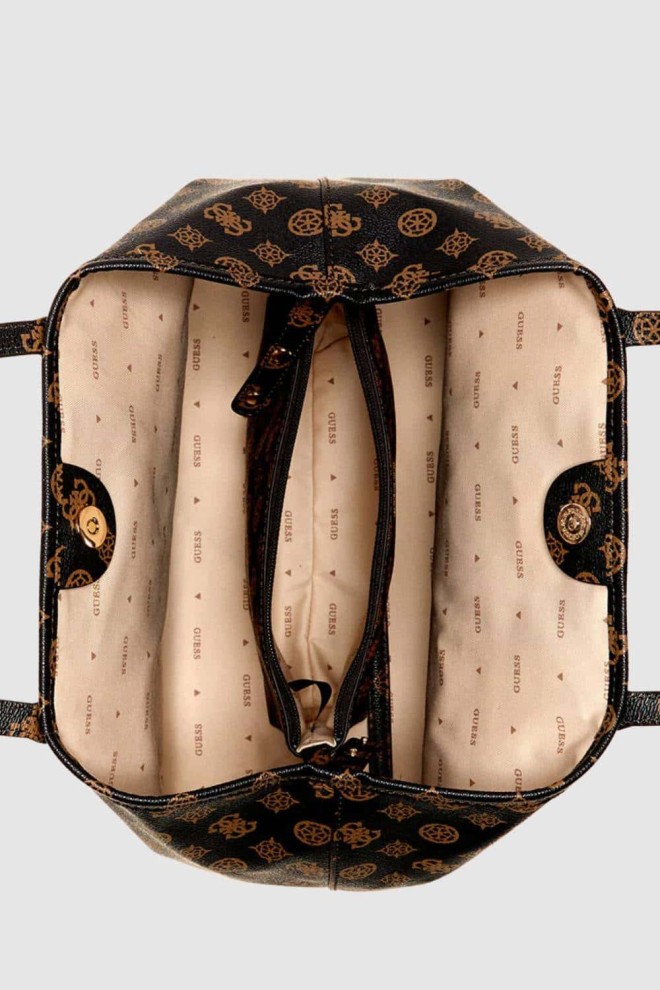 GUESS Brown logoed 2-in-1 Vikky II handbag