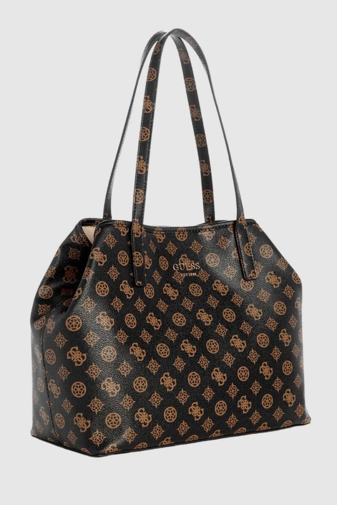 GUESS Brown logoed 2-in-1 Vikky II handbag