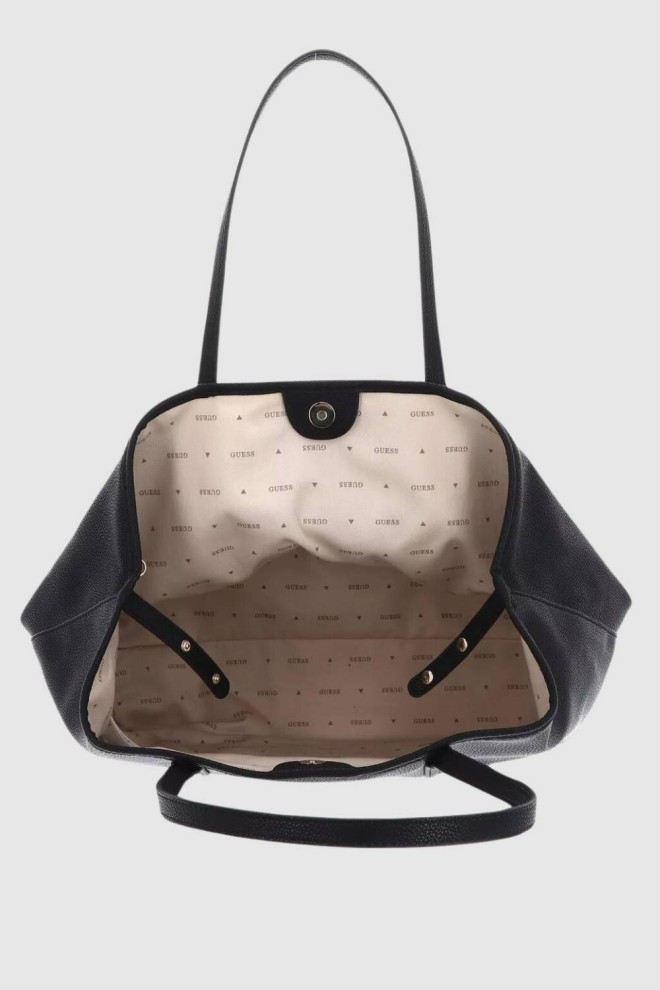 GUESS Duża czarna torebka 2 w 1 Vikky II