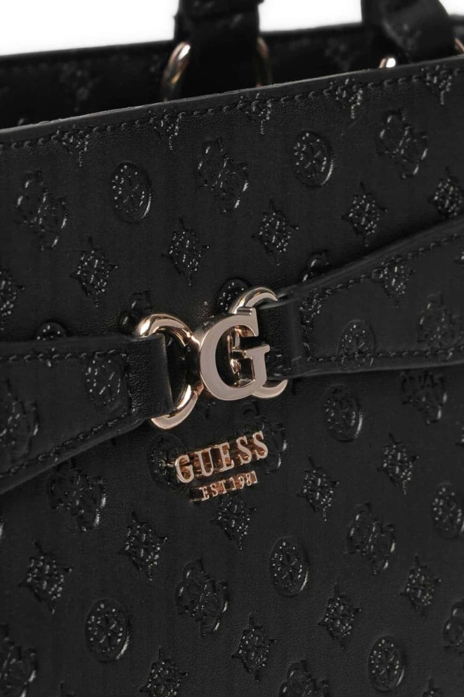 GUESS Czarna logowana shopperka Arlena Logo Noel Tote