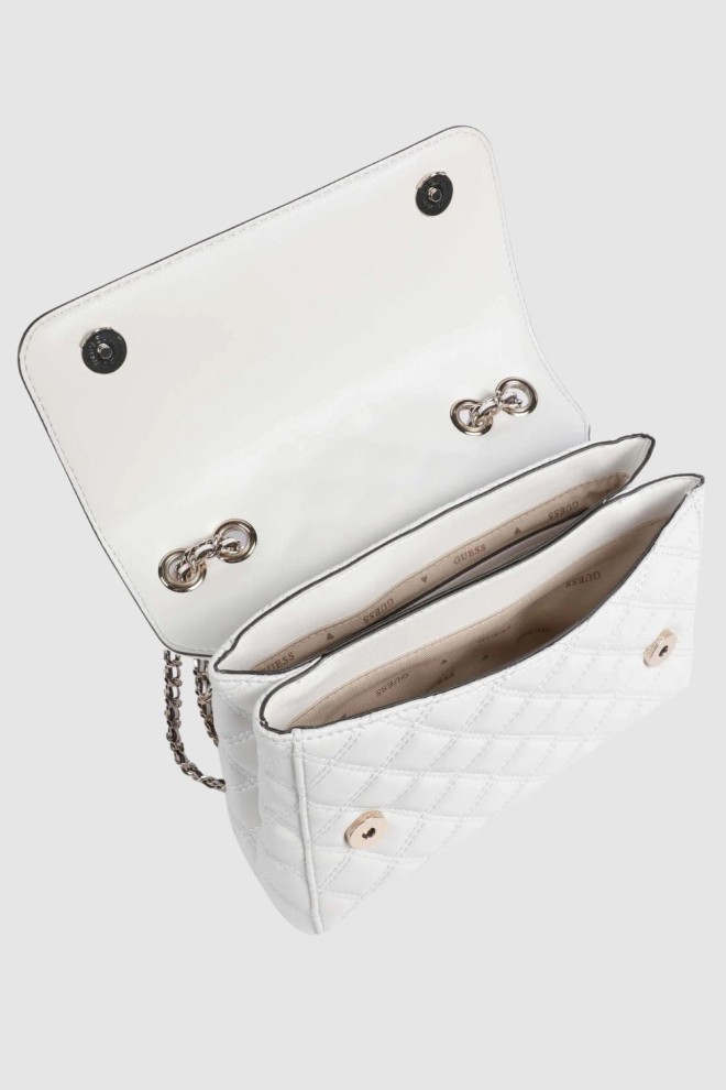 GUESS White Giully Handbag