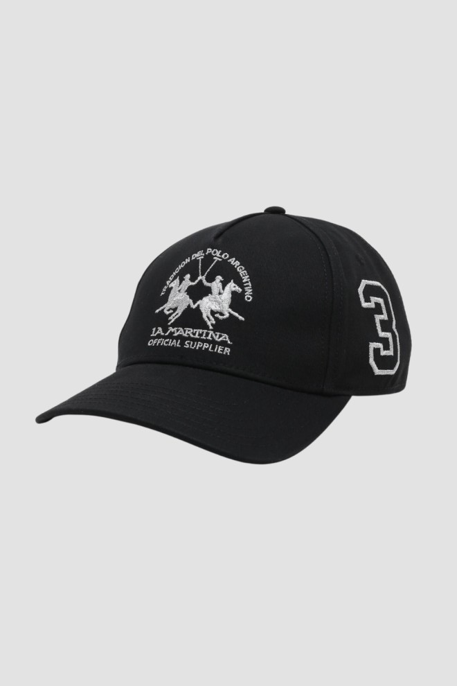 LA MARTINA Black baseball cap