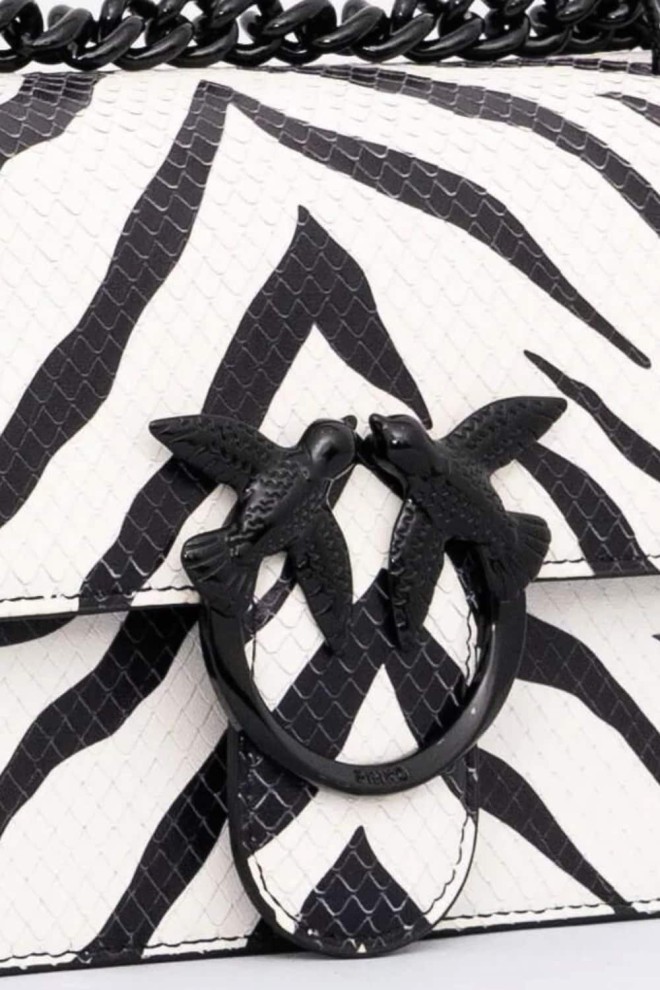 PINKO Чорно-біла сумочка Love One Mini DC