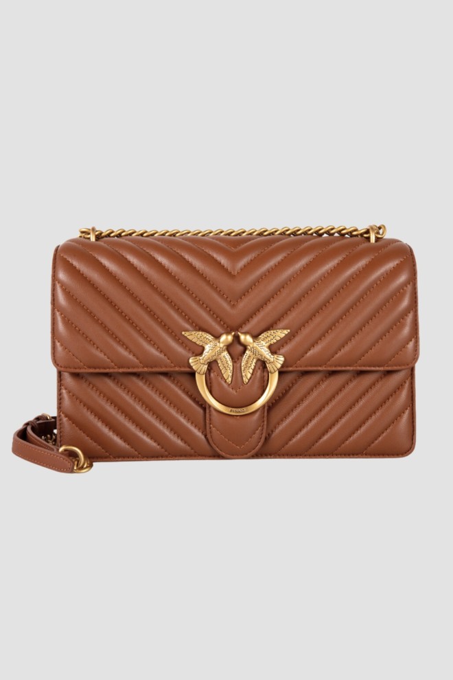 PINKO Brązowa torebka Love One Classic DC