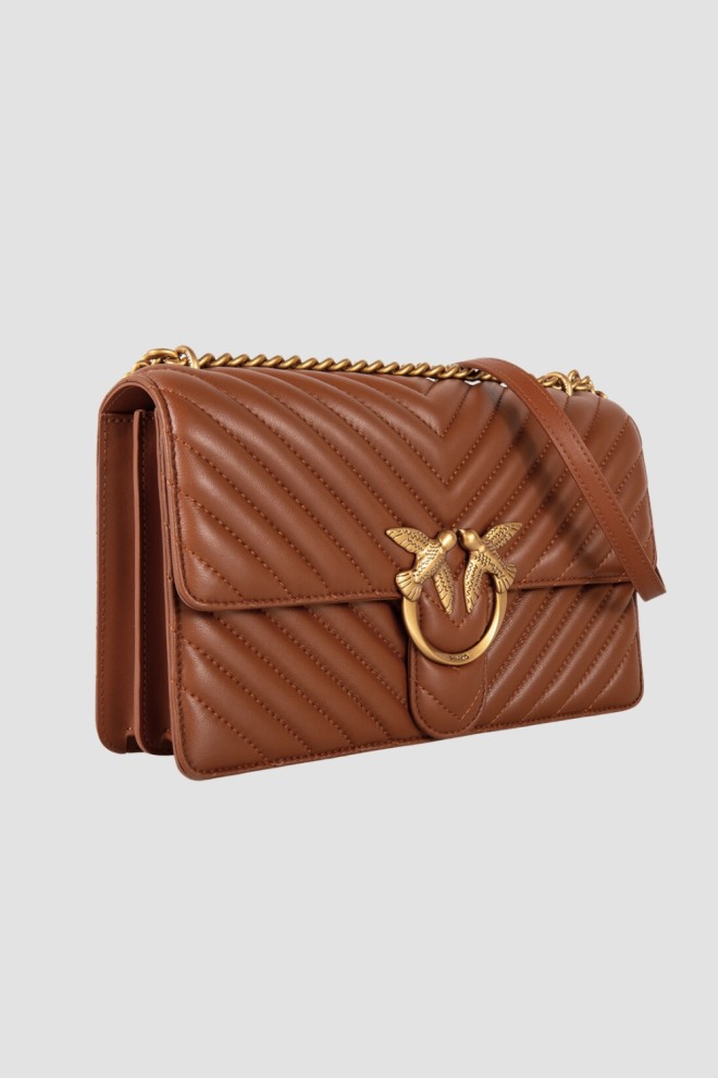 PINKO Brązowa torebka Love One Classic DC