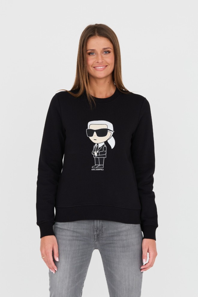 KARL LAGERFELD Czarna bluza Ikonik 2.0