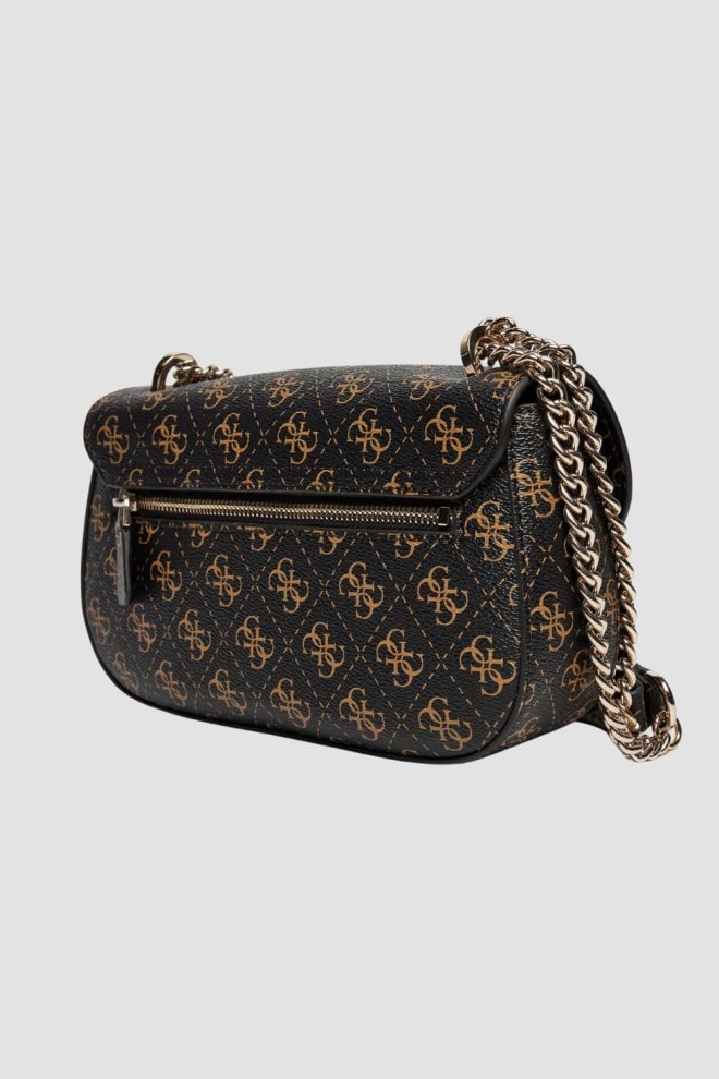 GUESS Brown Eco Erica Cnvrtble Xbody Flap Handbag