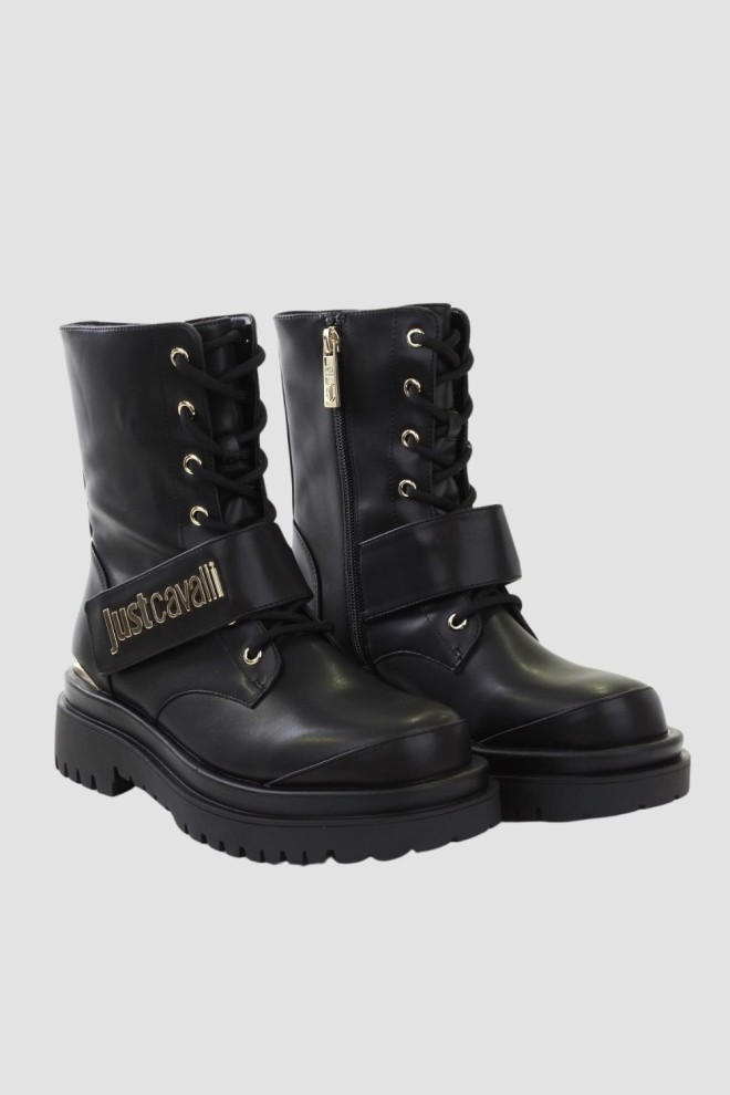 JUST CAVALLI Black women's FONDO BOURNE boots
