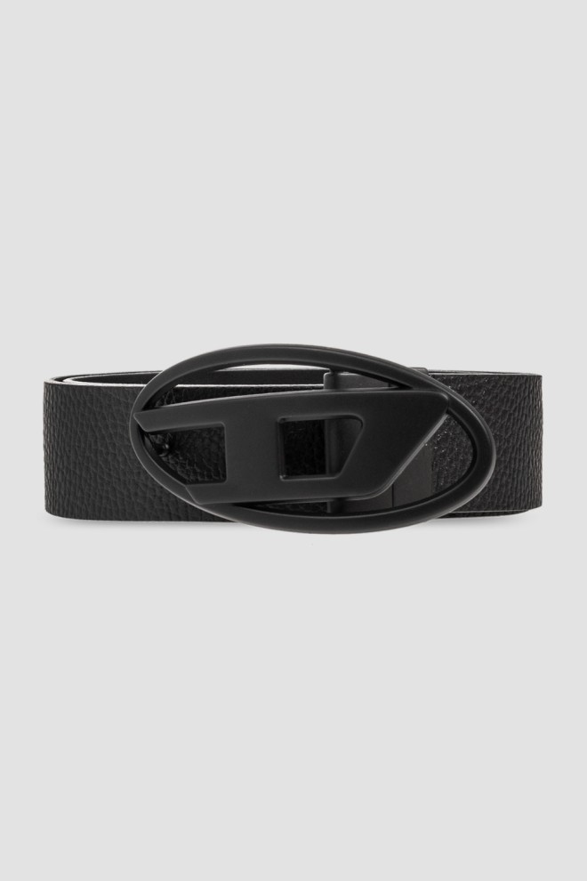 DIESEL Black men's leather belt B-1DR REV II
