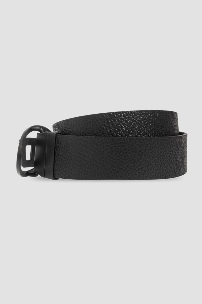DIESEL Black men's leather belt B-1DR REV II