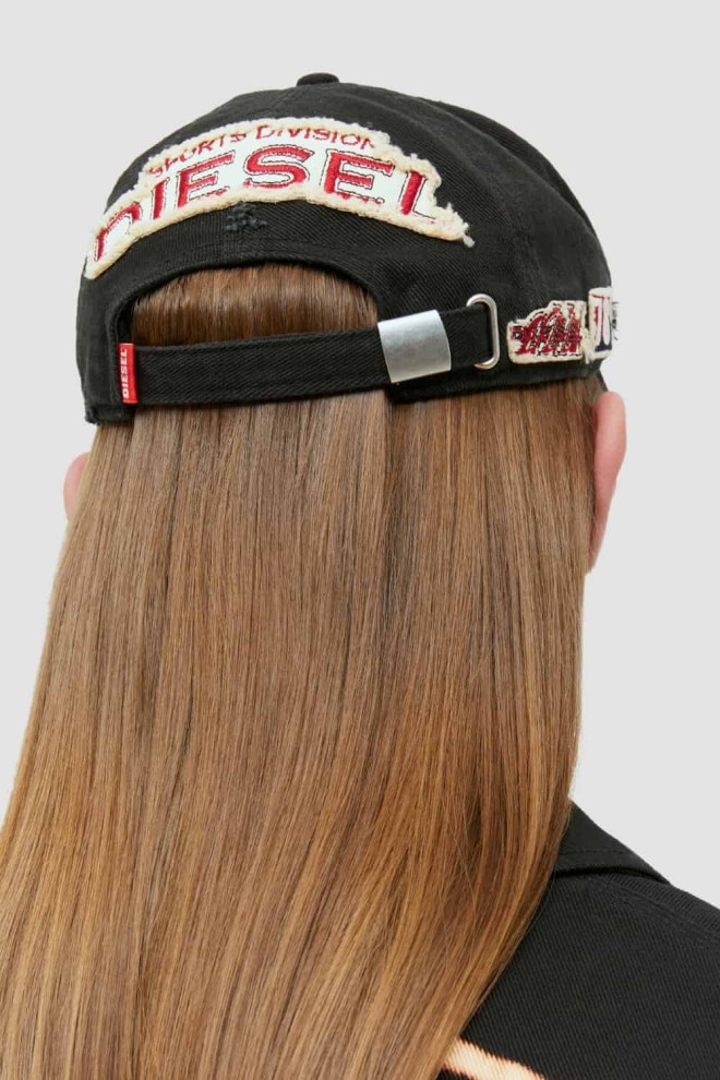 DIESEL Black baseball cap C-BRAFF