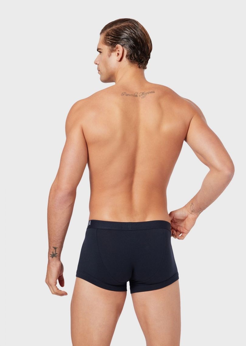 EMPORIO ARMANI Boxer shorts 3 pack navy blue / colored rubber