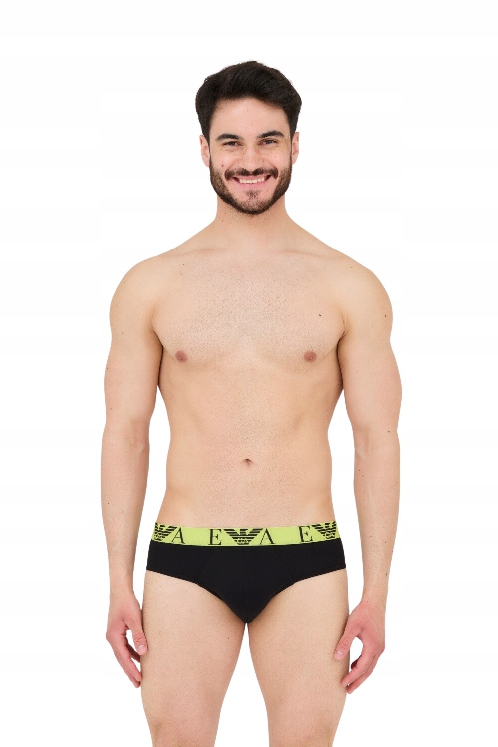 EMPORIO ARMANI Slipy 3-pack czarne, zielone