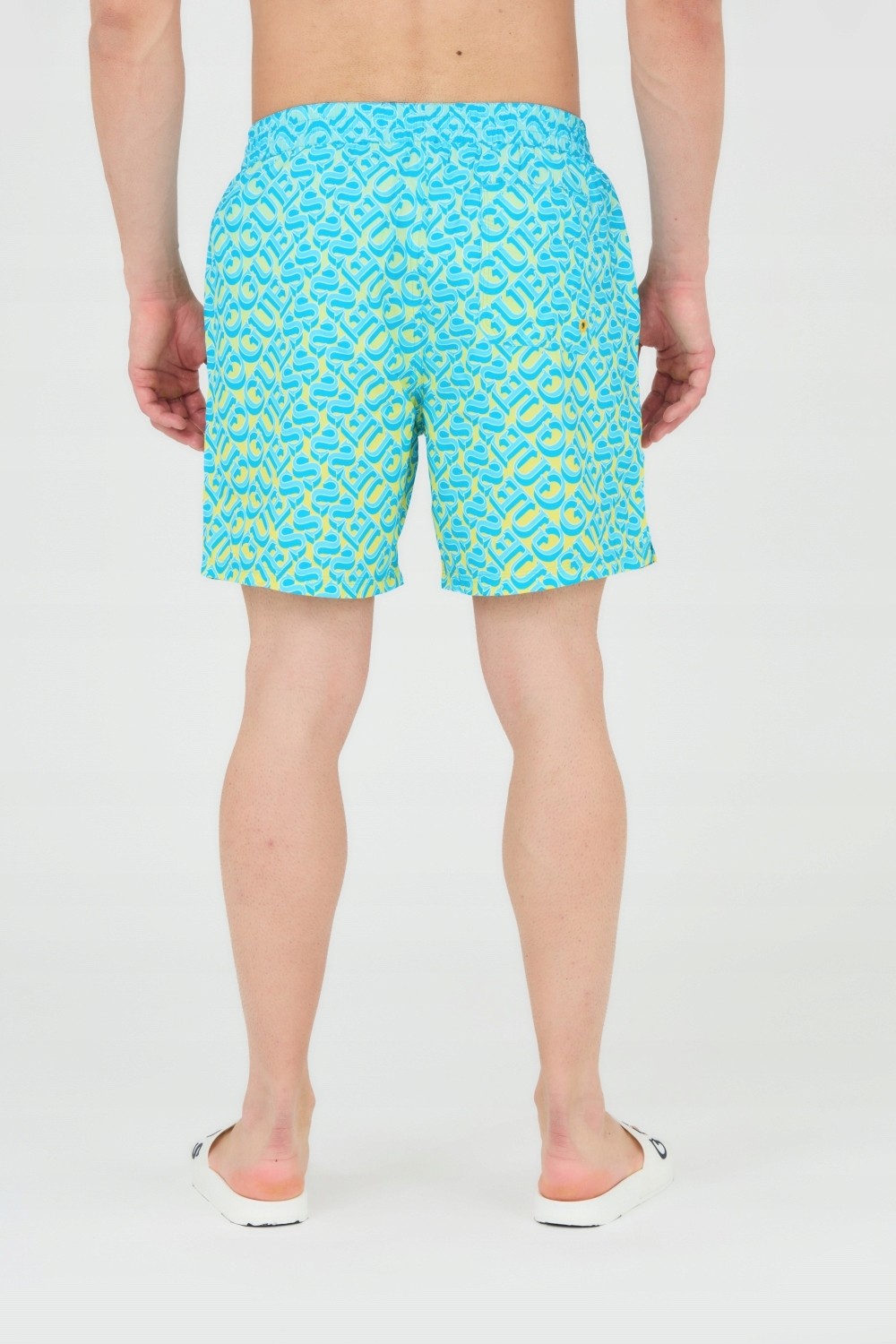 GUESS Swim shorts blue and yellow