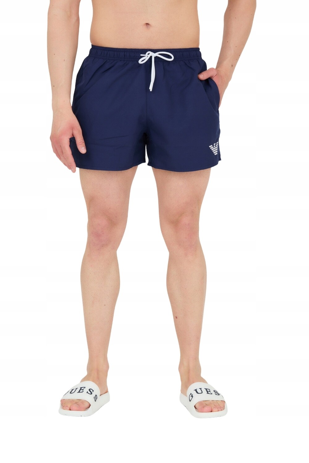 EMPORIO ARMANI Spodenki kąpielowe granatowe