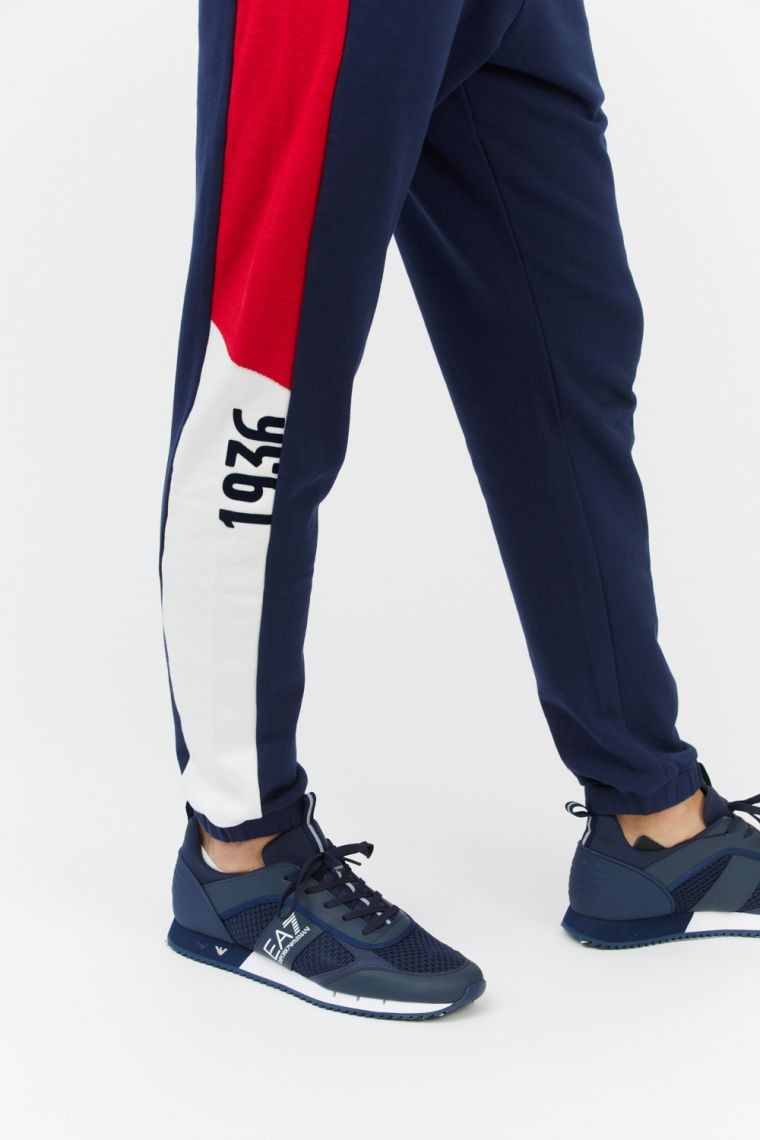 EA7 Granatowe spodnie męskie Olimpia milano