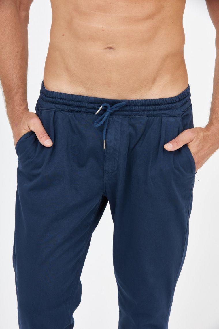 LA MARTINA Granatowe spodnie męskie