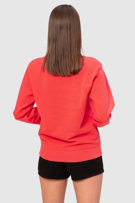 KENZO Koralowa bluza damska z białym logo