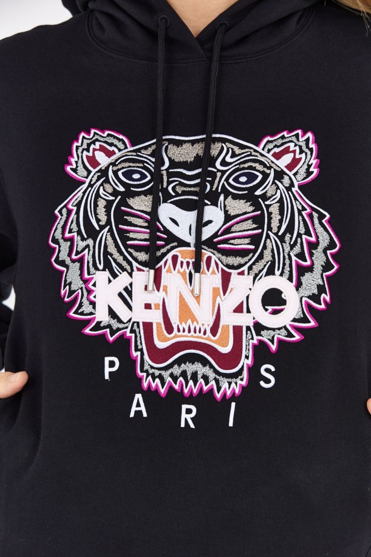 KENZO Czarna bluza damska z kapturem