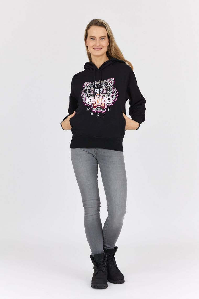 KENZO Czarna bluza damska z kapturem