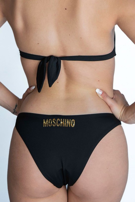 Бікіні з логотипом MOSCHINO SWIM Золотий металік з логотипом