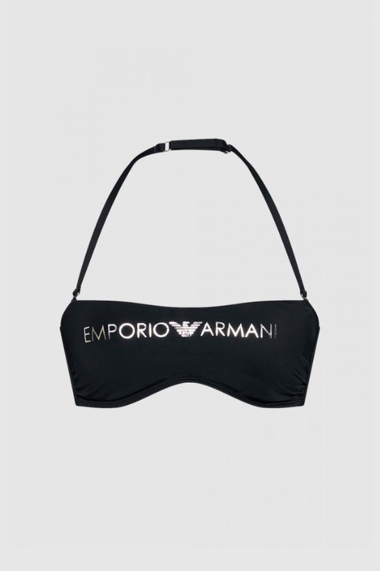 EMPORIO ARMANI Tiered bikini with silver logo