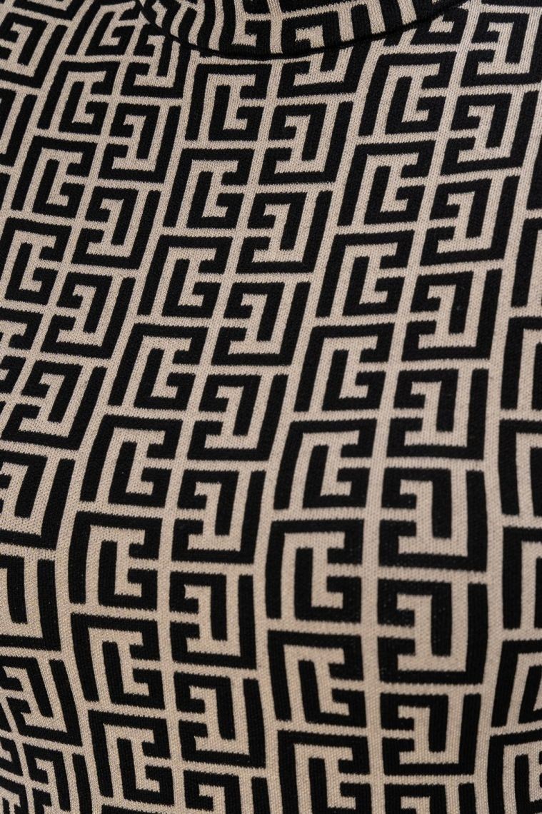 BALMAIN Sukienka w czarny monogram