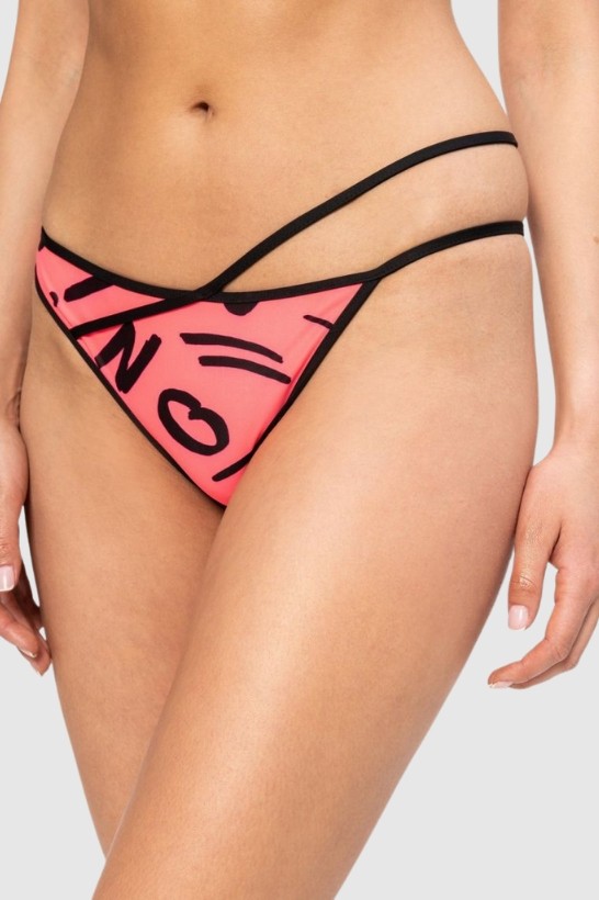MOSCHINO Różowy dół od bikini w litery