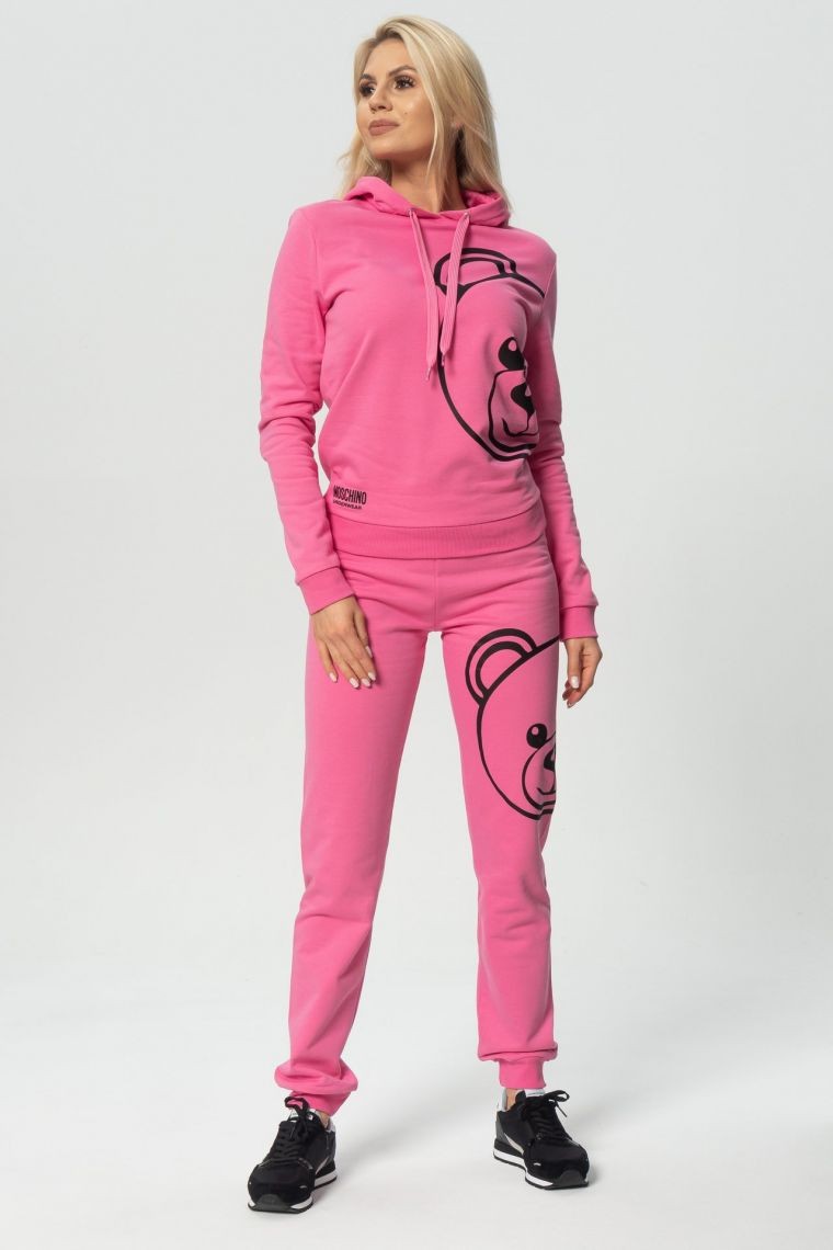 MOSCHINO Różowe spodnie dresowe damskie
