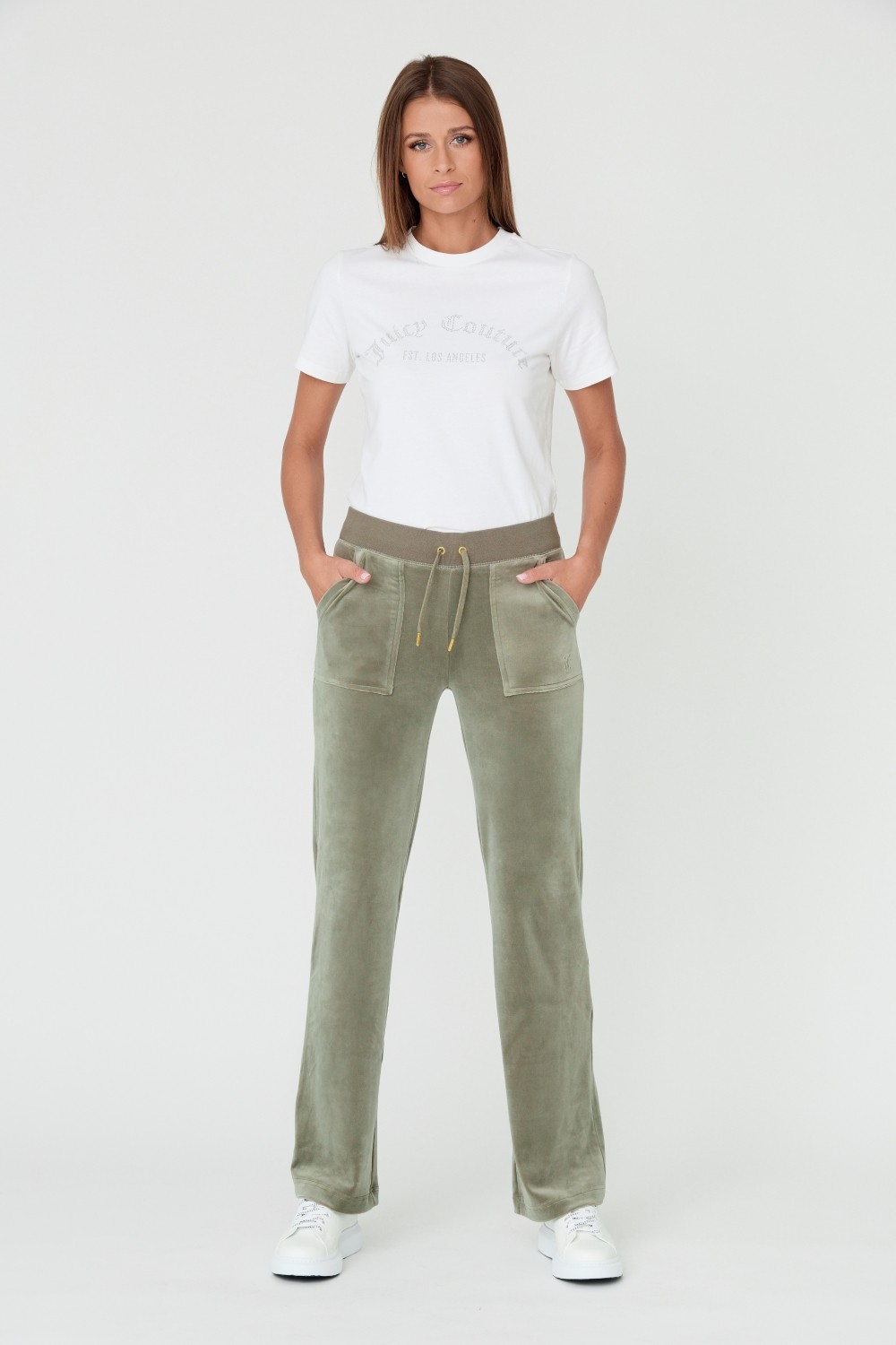 JUICY COUTURE Zielone spodnie Del Ray