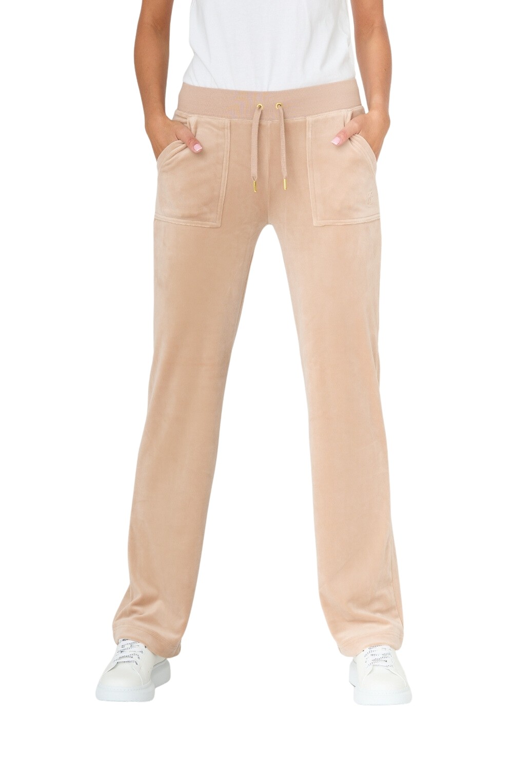 JUICY COUTURE Beżowe spodnie Del Ray